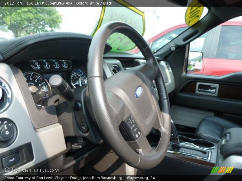 Oxford White / Black 2012 Ford F150 Lariat SuperCrew 4x4