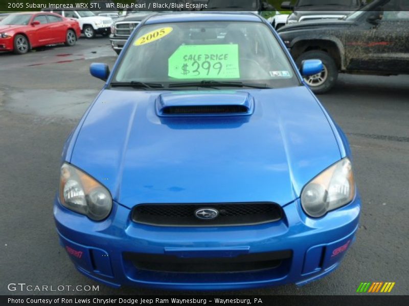 WR Blue Pearl / Black/Blue Ecsaine 2005 Subaru Impreza WRX STi