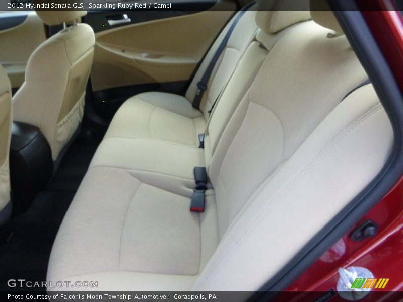 Sparkling Ruby Red / Camel 2012 Hyundai Sonata GLS