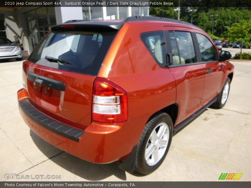 Sunburst Orange Pearl / Dark Slate Gray/Light Pebble Beige 2010 Jeep Compass Sport 4x4