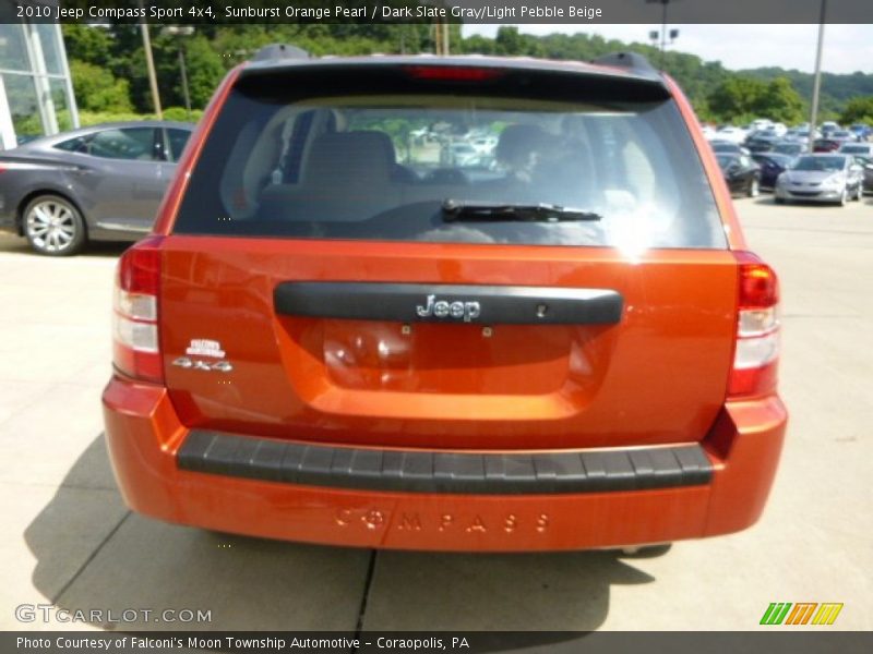 Sunburst Orange Pearl / Dark Slate Gray/Light Pebble Beige 2010 Jeep Compass Sport 4x4