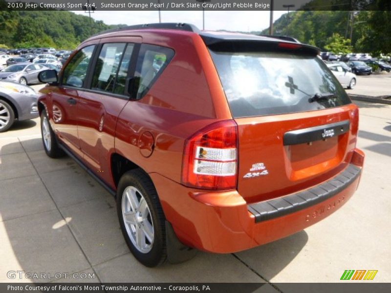 Sunburst Orange Pearl / Dark Slate Gray/Light Pebble Beige 2010 Jeep Compass Sport 4x4