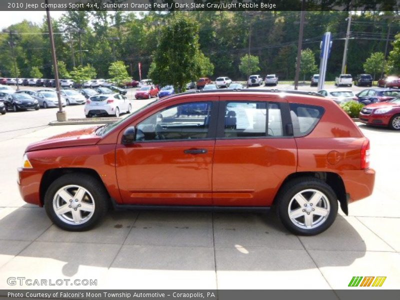Sunburst Orange Pearl / Dark Slate Gray/Light Pebble Beige 2010 Jeep Compass Sport 4x4