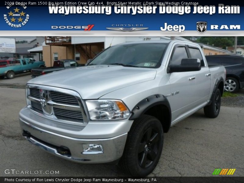 Bright Silver Metallic / Dark Slate/Medium Graystone 2009 Dodge Ram 1500 Big Horn Edition Crew Cab 4x4
