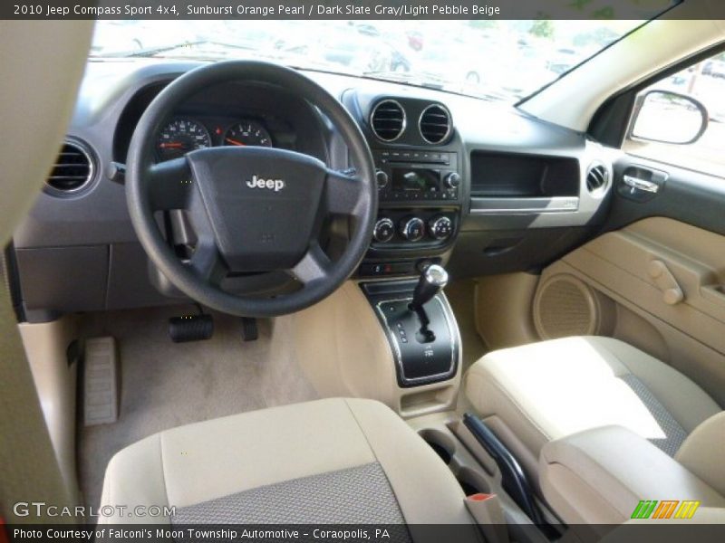 Sunburst Orange Pearl / Dark Slate Gray/Light Pebble Beige 2010 Jeep Compass Sport 4x4