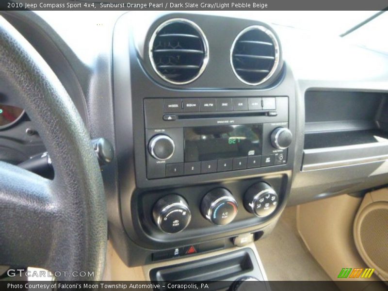 Sunburst Orange Pearl / Dark Slate Gray/Light Pebble Beige 2010 Jeep Compass Sport 4x4