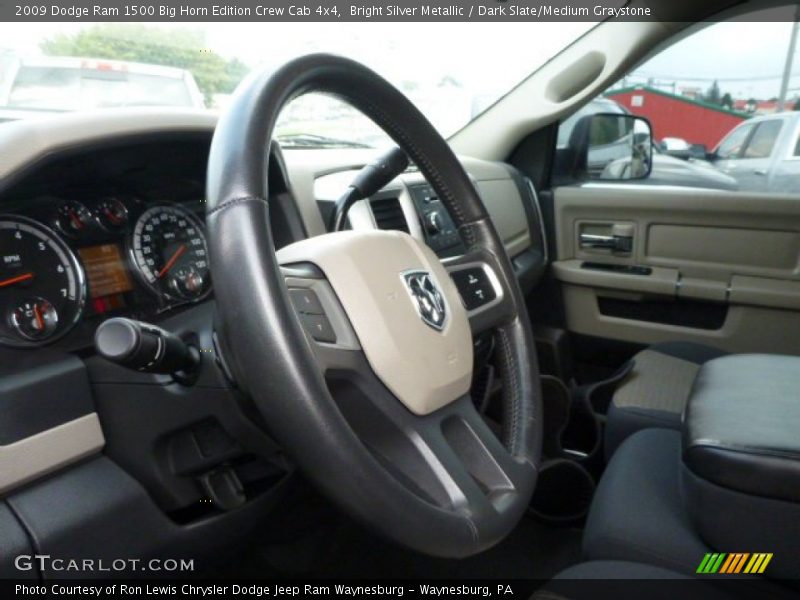 Bright Silver Metallic / Dark Slate/Medium Graystone 2009 Dodge Ram 1500 Big Horn Edition Crew Cab 4x4