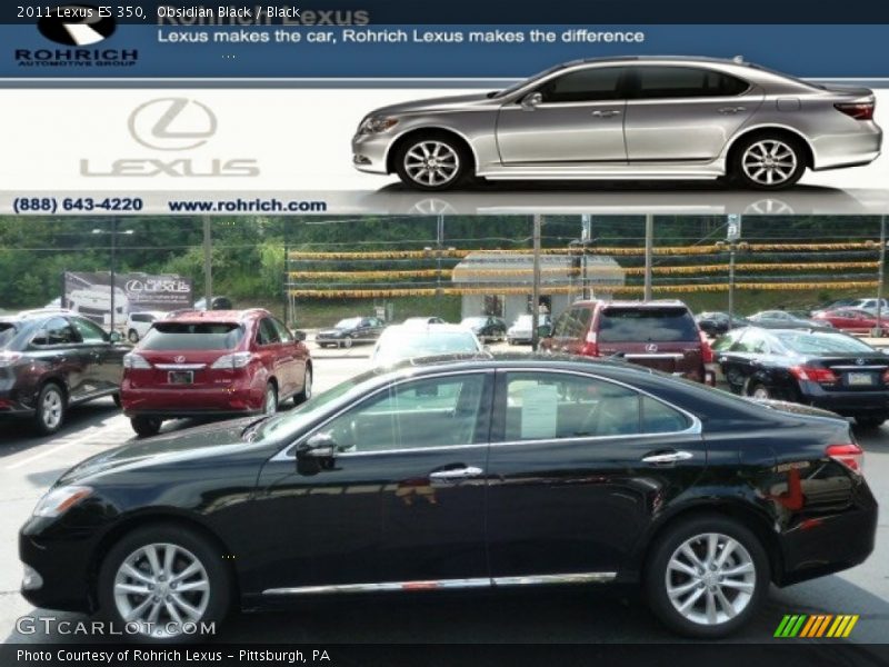 Obsidian Black / Black 2011 Lexus ES 350