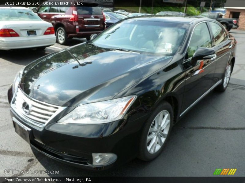 Obsidian Black / Black 2011 Lexus ES 350