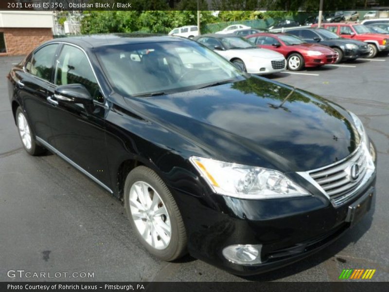 Obsidian Black / Black 2011 Lexus ES 350