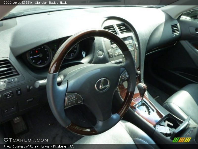 Obsidian Black / Black 2011 Lexus ES 350