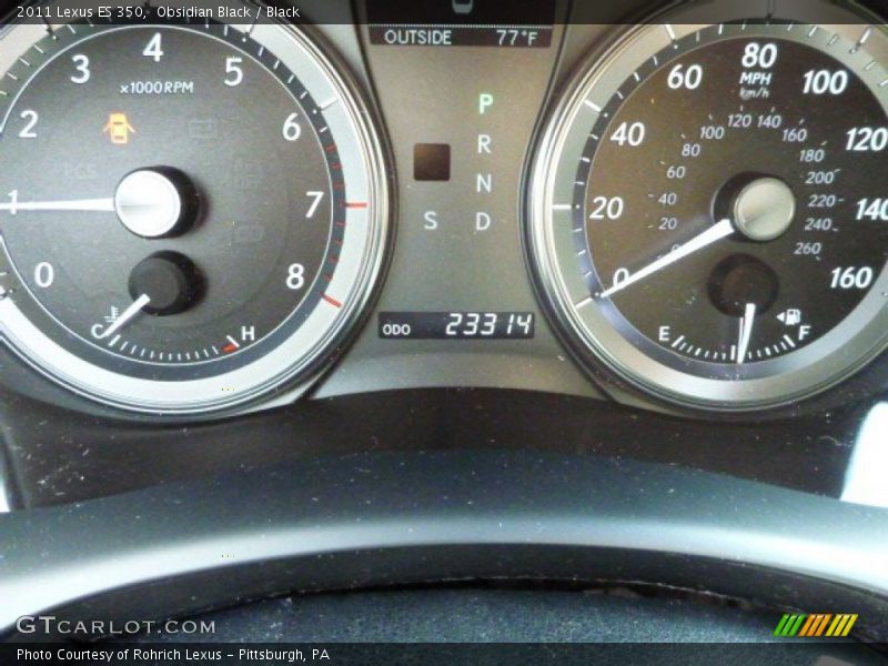 Obsidian Black / Black 2011 Lexus ES 350
