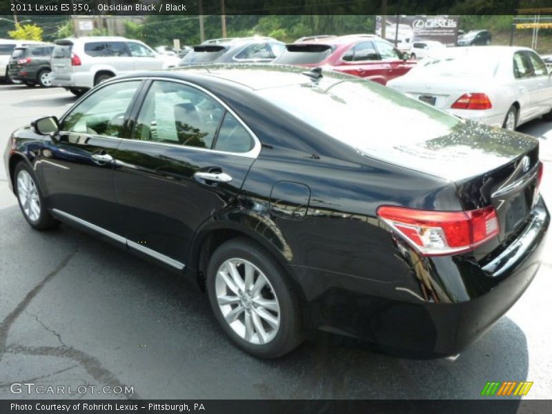 Obsidian Black / Black 2011 Lexus ES 350