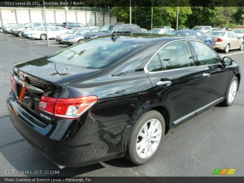 Obsidian Black / Black 2011 Lexus ES 350