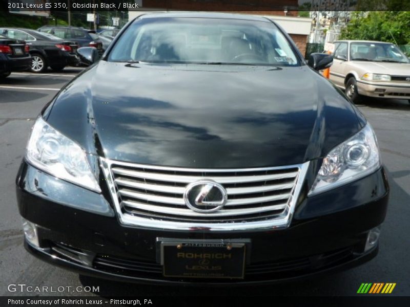 Obsidian Black / Black 2011 Lexus ES 350