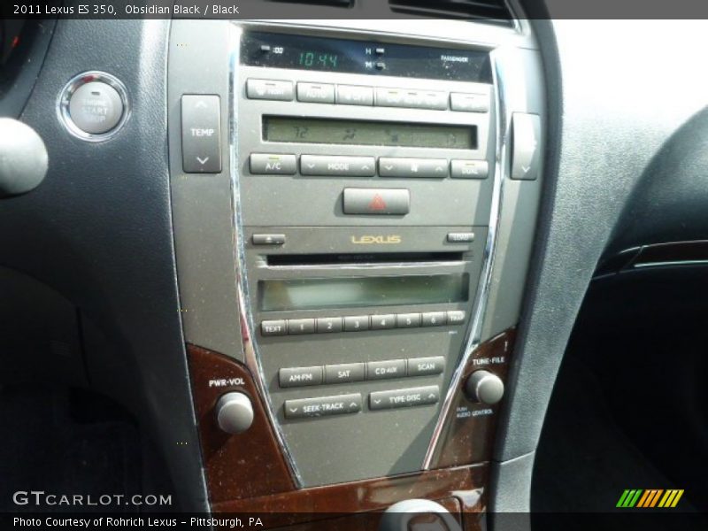 Obsidian Black / Black 2011 Lexus ES 350