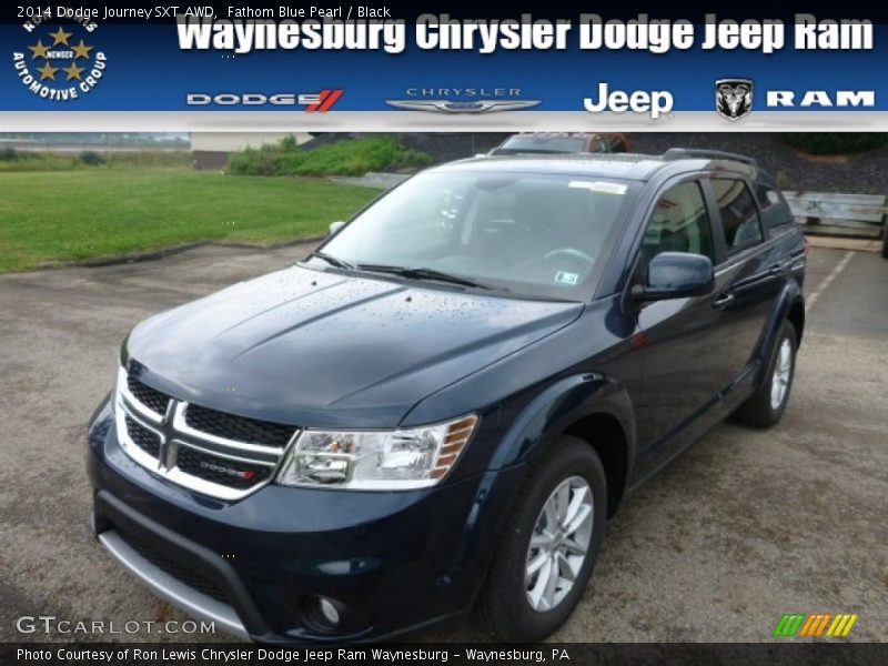 Fathom Blue Pearl / Black 2014 Dodge Journey SXT AWD