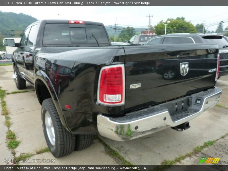 Black / Canyon Brown/Light Frost Beige 2013 Ram 3500 Laramie Crew Cab 4x4 Dually