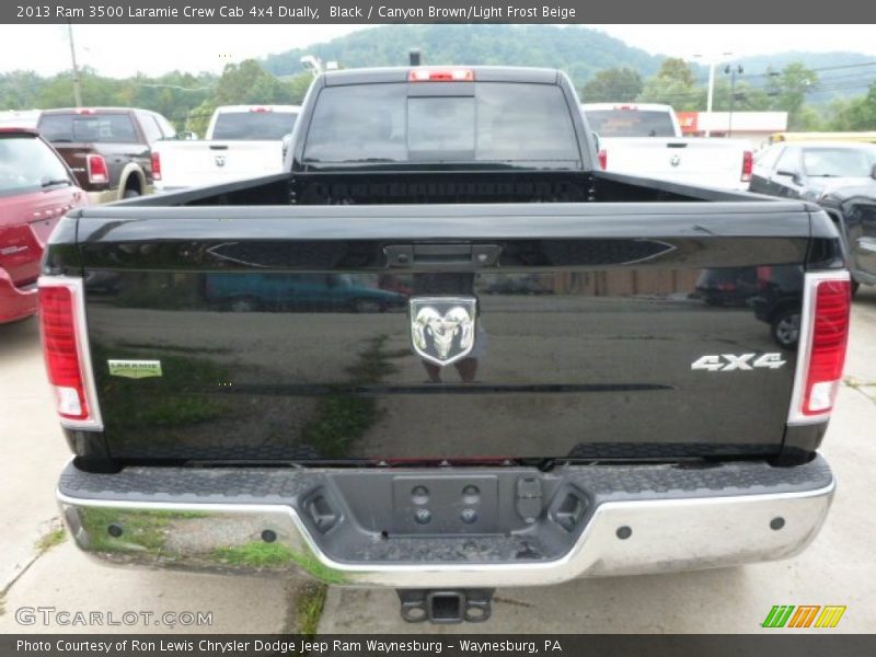 Black / Canyon Brown/Light Frost Beige 2013 Ram 3500 Laramie Crew Cab 4x4 Dually
