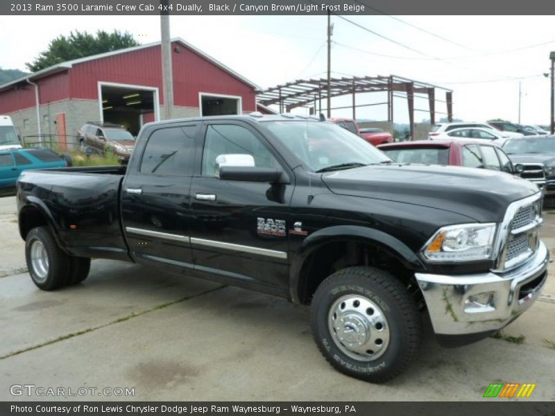 Front 3/4 View of 2013 3500 Laramie Crew Cab 4x4 Dually