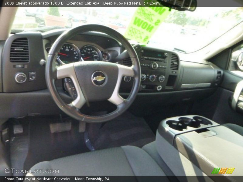 Deep Ruby Red Metallic / Ebony 2009 Chevrolet Silverado 1500 LT Extended Cab 4x4