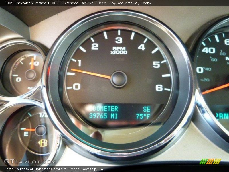 Deep Ruby Red Metallic / Ebony 2009 Chevrolet Silverado 1500 LT Extended Cab 4x4
