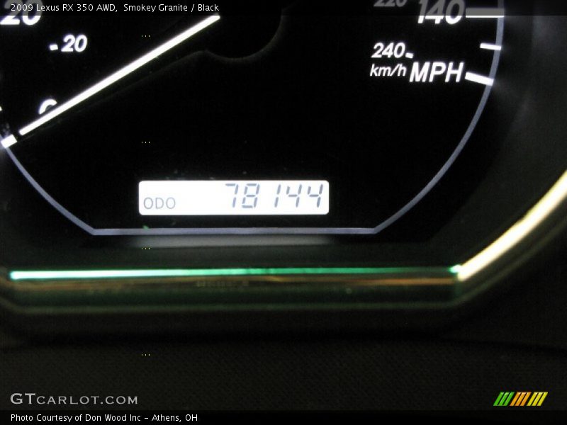 Smokey Granite / Black 2009 Lexus RX 350 AWD