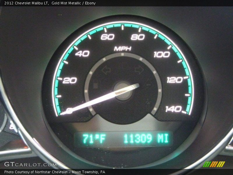 Gold Mist Metallic / Ebony 2012 Chevrolet Malibu LT