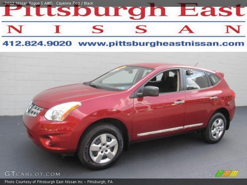 Cayenne Red / Black 2012 Nissan Rogue S AWD