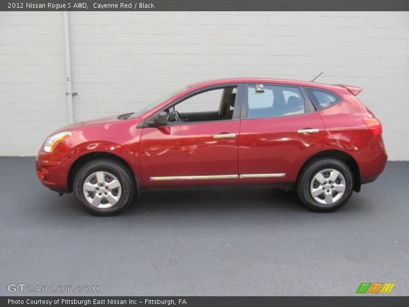 Cayenne Red / Black 2012 Nissan Rogue S AWD