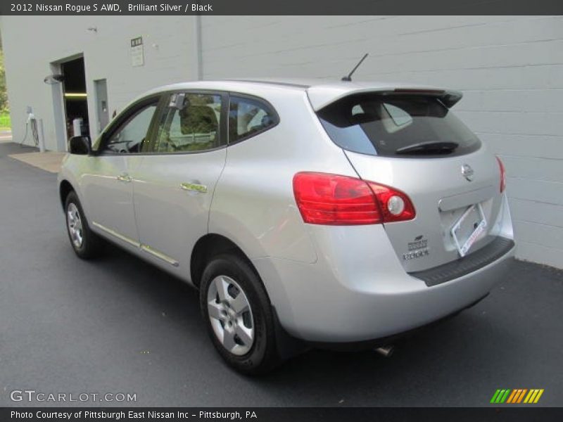 Brilliant Silver / Black 2012 Nissan Rogue S AWD