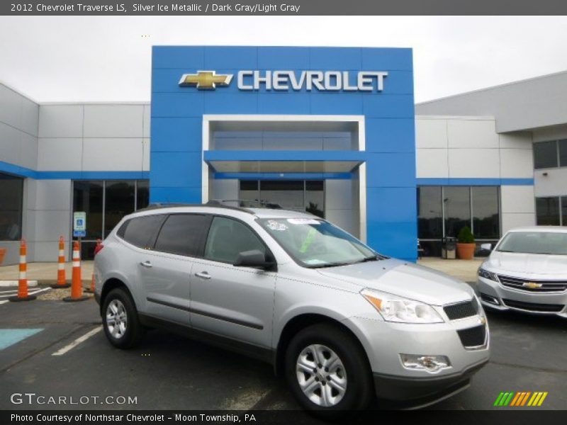 Silver Ice Metallic / Dark Gray/Light Gray 2012 Chevrolet Traverse LS