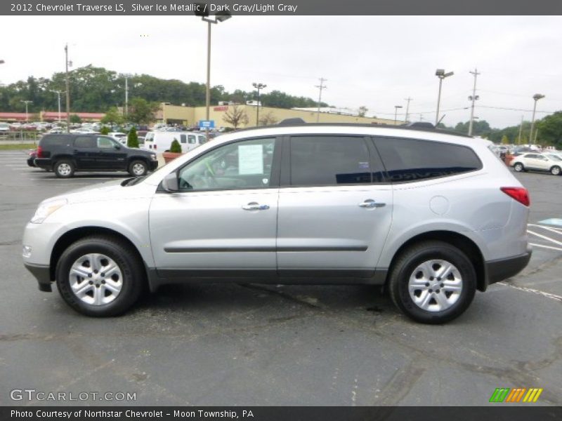 Silver Ice Metallic / Dark Gray/Light Gray 2012 Chevrolet Traverse LS