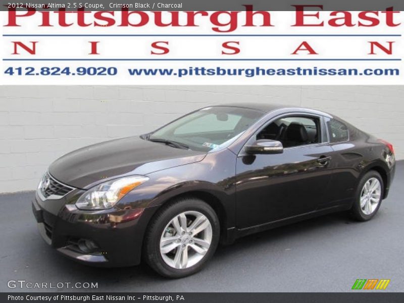 Crimson Black / Charcoal 2012 Nissan Altima 2.5 S Coupe