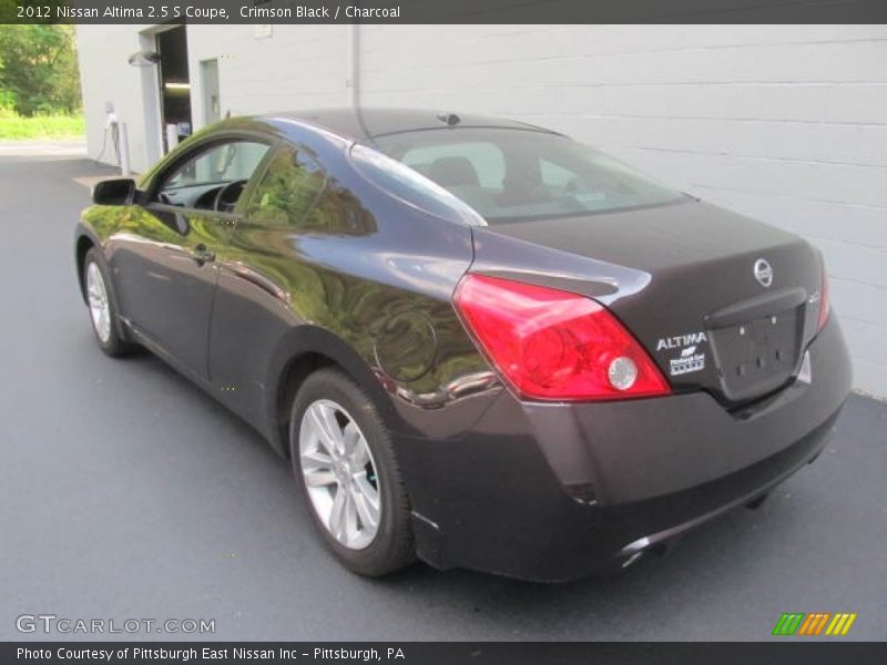 Crimson Black / Charcoal 2012 Nissan Altima 2.5 S Coupe