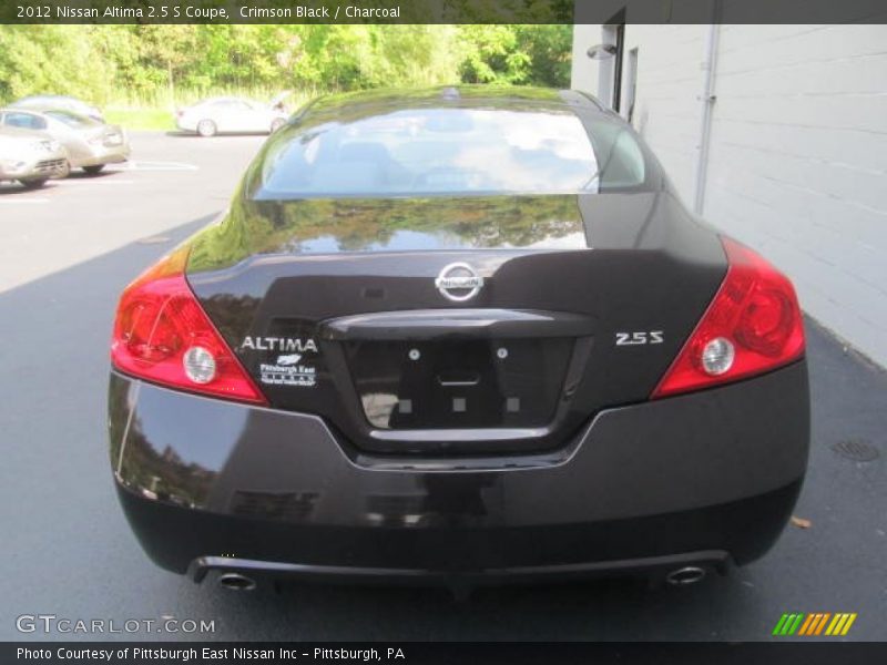 Crimson Black / Charcoal 2012 Nissan Altima 2.5 S Coupe