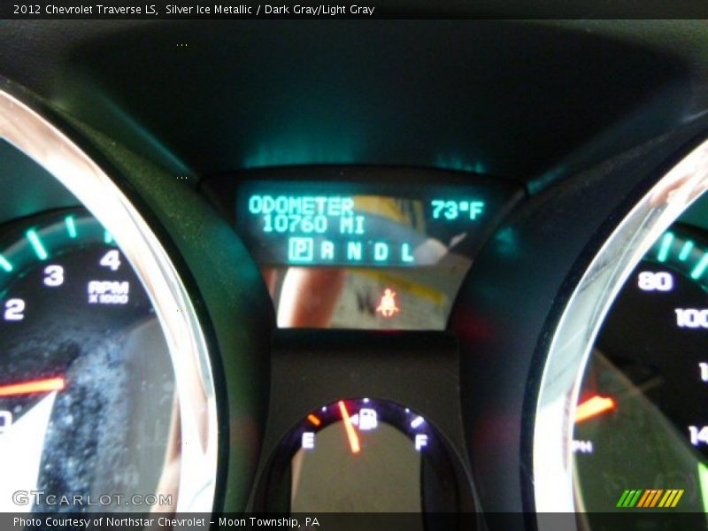 Silver Ice Metallic / Dark Gray/Light Gray 2012 Chevrolet Traverse LS