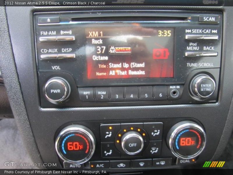Crimson Black / Charcoal 2012 Nissan Altima 2.5 S Coupe