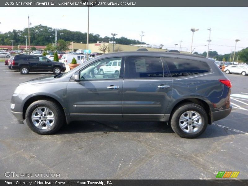 Cyber Gray Metallic / Dark Gray/Light Gray 2009 Chevrolet Traverse LS