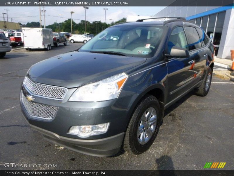 Cyber Gray Metallic / Dark Gray/Light Gray 2009 Chevrolet Traverse LS