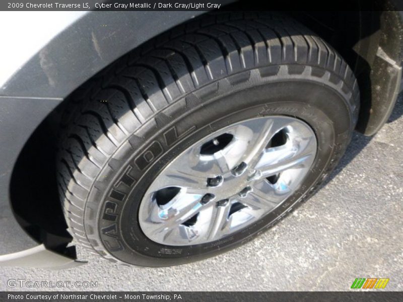 Cyber Gray Metallic / Dark Gray/Light Gray 2009 Chevrolet Traverse LS