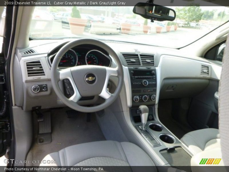 Cyber Gray Metallic / Dark Gray/Light Gray 2009 Chevrolet Traverse LS