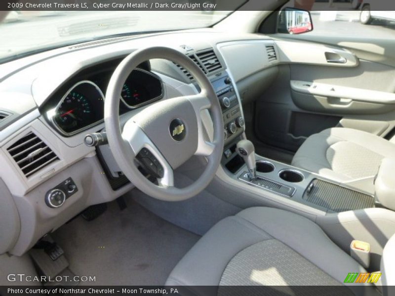 Cyber Gray Metallic / Dark Gray/Light Gray 2009 Chevrolet Traverse LS