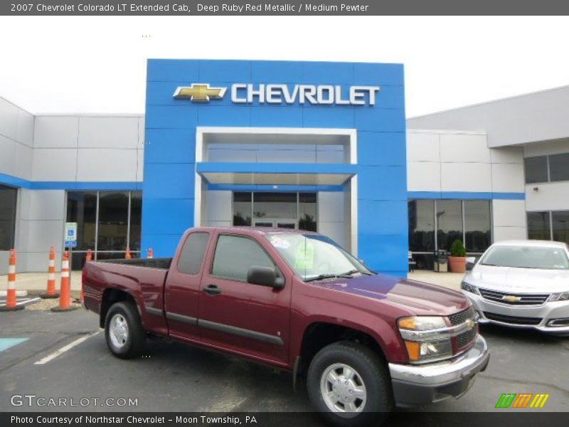 Deep Ruby Red Metallic / Medium Pewter 2007 Chevrolet Colorado LT Extended Cab