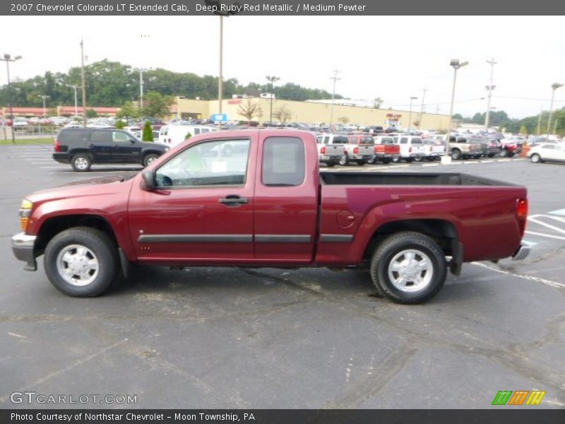 Deep Ruby Red Metallic / Medium Pewter 2007 Chevrolet Colorado LT Extended Cab