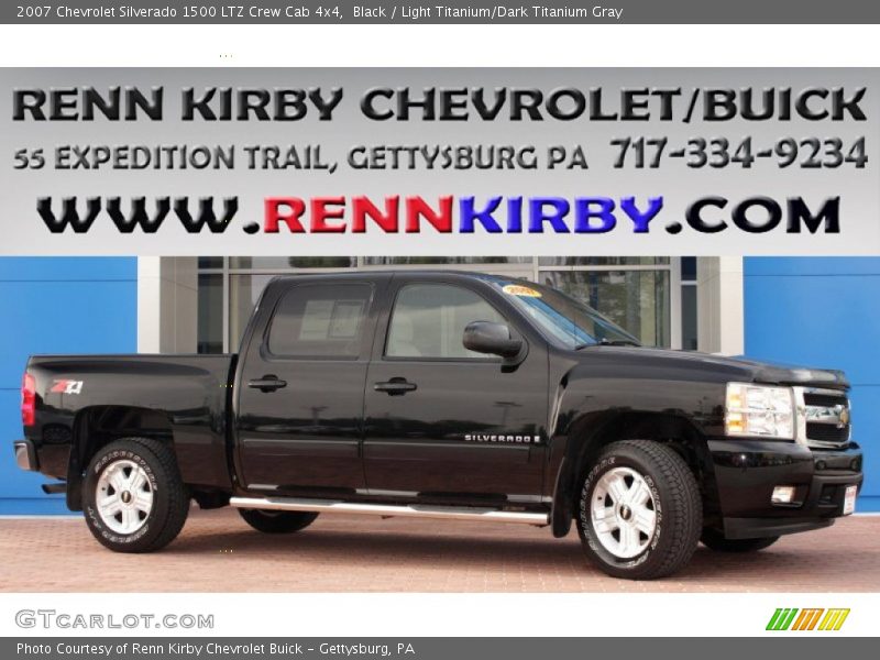 Black / Light Titanium/Dark Titanium Gray 2007 Chevrolet Silverado 1500 LTZ Crew Cab 4x4