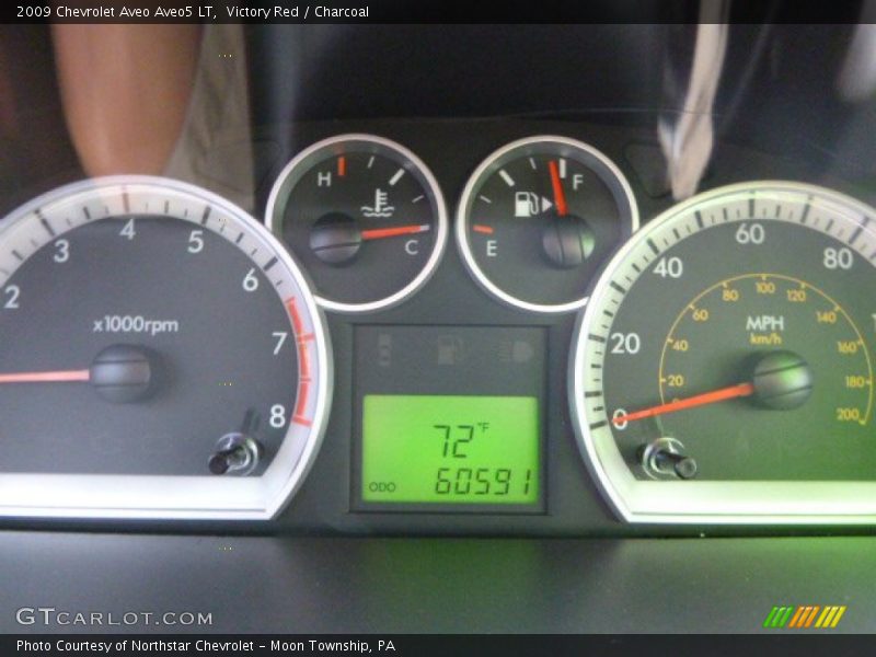 Victory Red / Charcoal 2009 Chevrolet Aveo Aveo5 LT