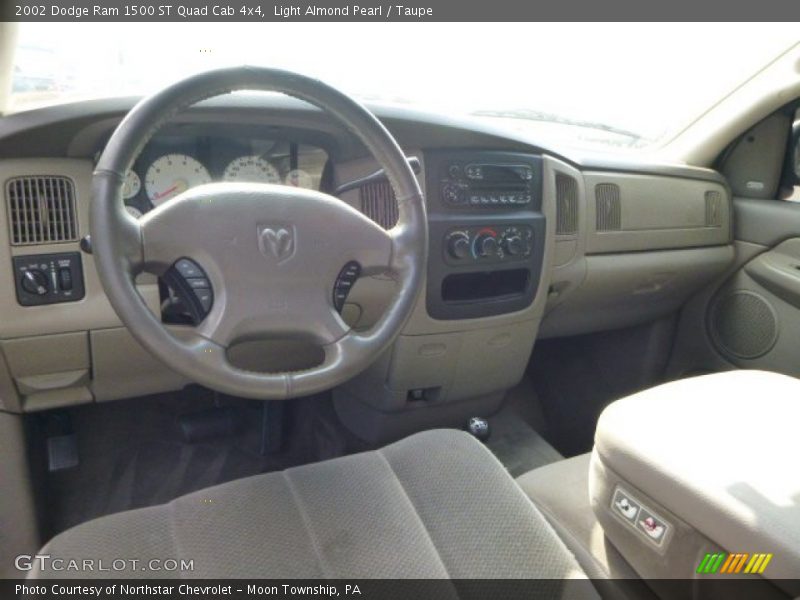 Light Almond Pearl / Taupe 2002 Dodge Ram 1500 ST Quad Cab 4x4