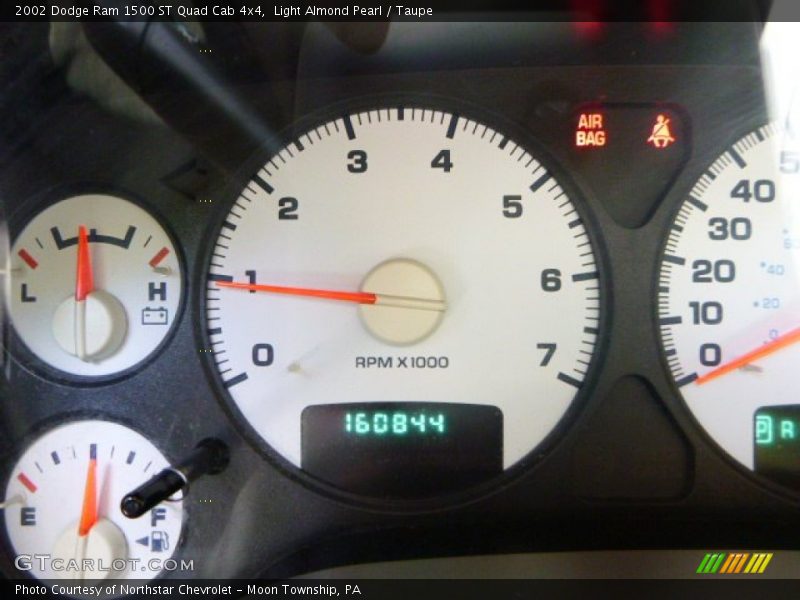 Light Almond Pearl / Taupe 2002 Dodge Ram 1500 ST Quad Cab 4x4