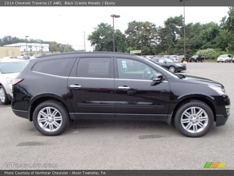 Black Granite Metallic / Ebony 2014 Chevrolet Traverse LT AWD